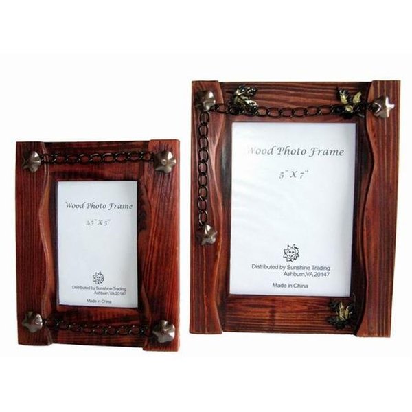 Sunshine Trading Sunshine Trading ST-02-5 Handmade Wood Photo Frame - 3.5 x 5 Inch ST-02-5